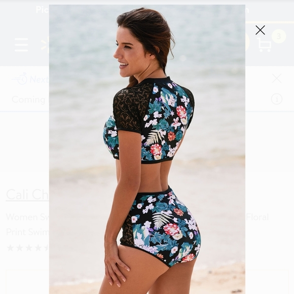 NWOT Tankini Swimsuit Celebrity Lace Hol - Picture 2 of 4